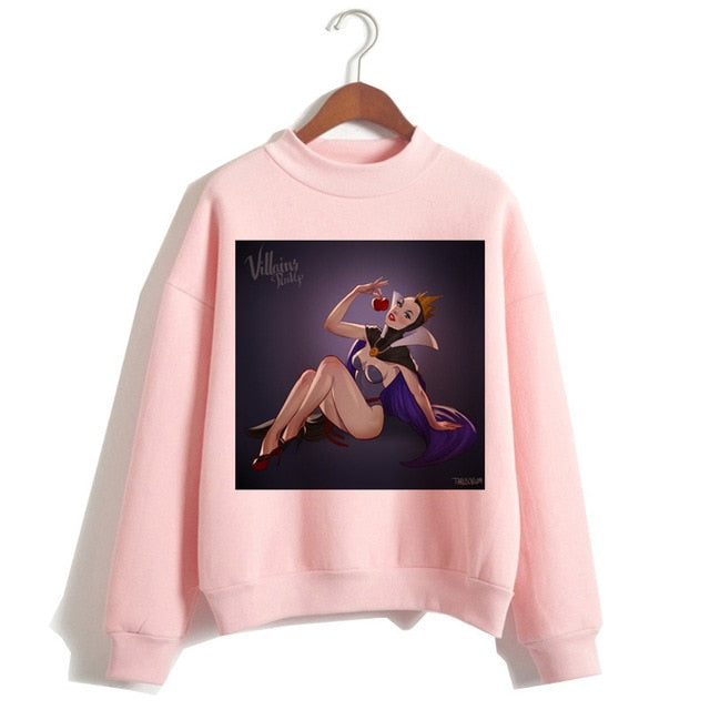 Female Clothes Sweatshirts Pullovers Cartoon Casual Harajuku Pullover Funny Princess Pink Hoodie Hip Hop Women Stree Twear