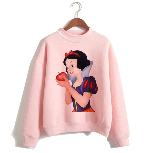 Female Clothes Sweatshirts Pullovers Cartoon Casual Harajuku Pullover Funny Princess Pink Hoodie Hip Hop Women Stree Twear