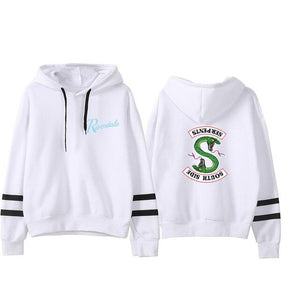 New Riverdale Hoodie Sweatshirts South Side Serpents Hoodie Women Long Sleeve Striped Pullover Tops Harajuku Hoodie Streetwear