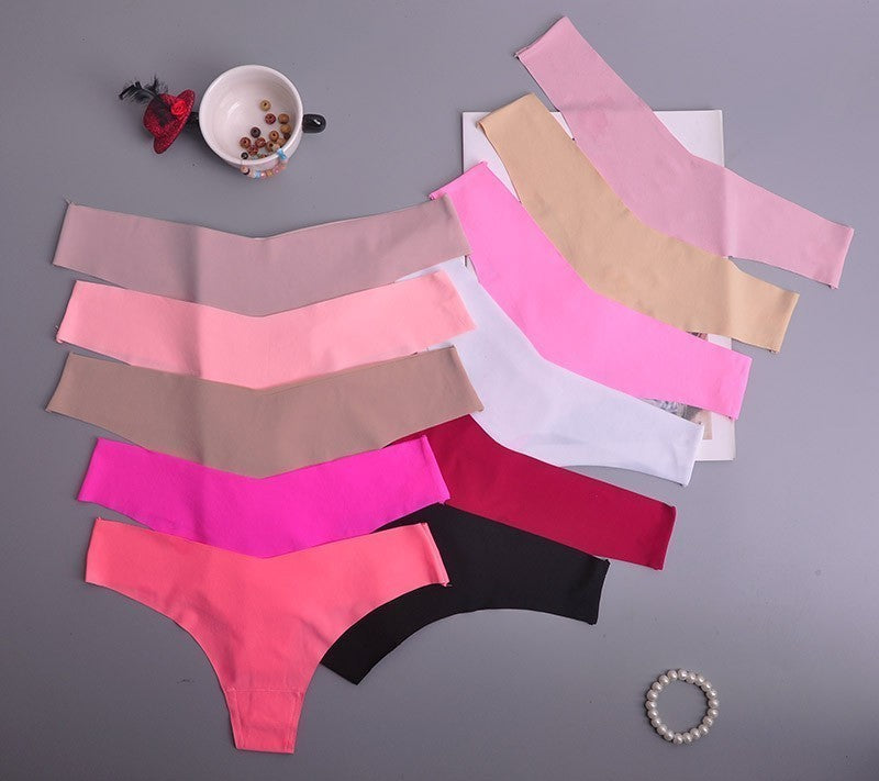 Hot Silk Sexy Women Thongs g string Seamless Panties Female Underwear Tanga Panties Low-Rise Lingerie Panty Intimates 2pcs ac125