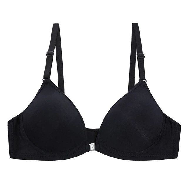 Fashion Bra Seamless Sexy Front Button Female Bra Girls Push Up Women Underwear Buckle Small Chest Bra Underwire