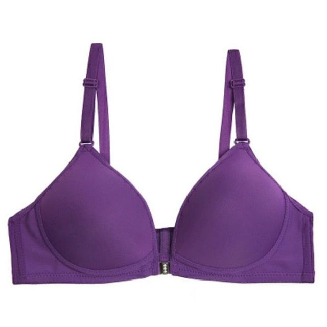 Fashion Bra Seamless Sexy Front Button Female Bra Girls Push Up Women Underwear Buckle Small Chest Bra Underwire