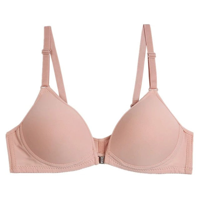 Fashion Bra Seamless Sexy Front Button Female Bra Girls Push Up Women Underwear Buckle Small Chest Bra Underwire