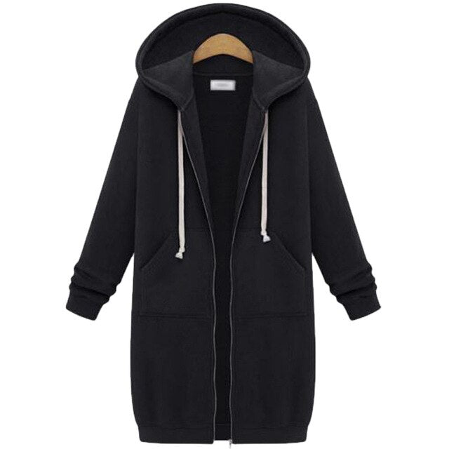 Women Hoodies Sweatshirts Plus size Autumn Winter Women Casual Thick Velvet Fleece Warm Outwear Long Sleeve Zipper Coat Jackets