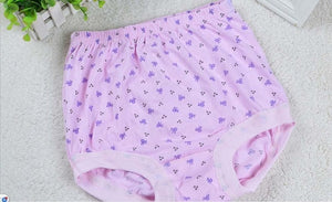 Free Shipping ladies underwear big yards tall waist briefs female loose cotton shorts in the elderly M L to XXXL 4XL #7075 R2