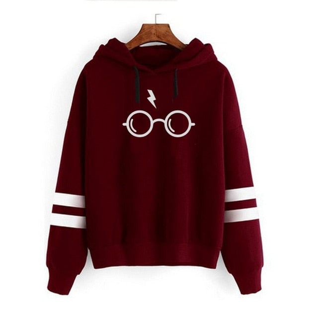 Vsenfo Harry Style Glasses Print Women Sweatshirt Hoodies Fleece Top Slim Tracksuit Brand Clothes Harajuku Trumble Moletom