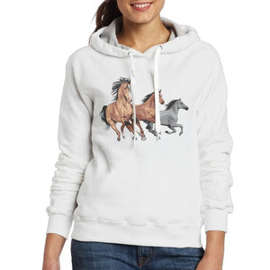 SAMCUSTOM  Love Horses 3D print Fashion hoodie For Women Ladies Hoodies and No pockets Sweatshirts