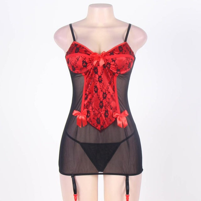 Plus Size Bandage Exotic Apparel Erotic Dress With Bow Lingerie Sexy Hot Erotic Porn Linge Lenceria Sexi Para Mujer RS7300