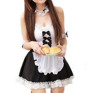 SAF-Sexy lingerie hot erotic lingerie sexy Naughty Maid sexy Costumes dress sexy underwear role play kimono for women black