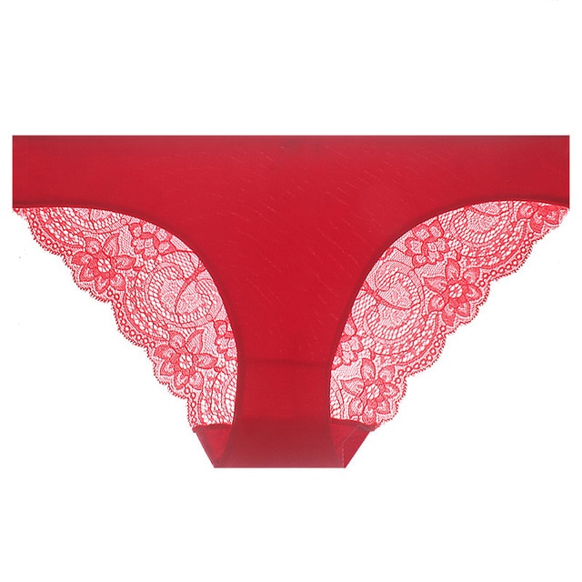 S-3XL!Free shipping!Hot sale!  women's sexy lace panties seamless cotton breathable panty Hollow briefs Plus Size girl underwear