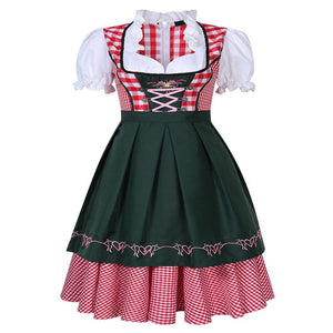 Dirndl Dress German Oktoberfest Bavarian Beer Wench Costume Maid Outfit Fancy