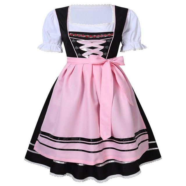 Dirndl Dress German Oktoberfest Bavarian Beer Wench Costume Maid Outfit Fancy