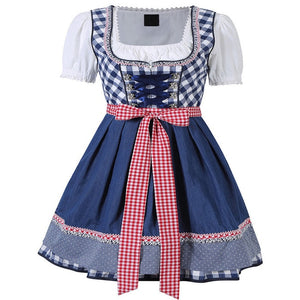 Dirndl Dress German Oktoberfest Bavarian Beer Wench Costume Maid Outfit Fancy