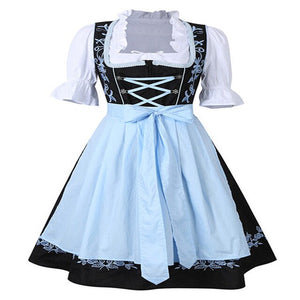 Dirndl Dress German Oktoberfest Bavarian Beer Wench Costume Maid Outfit Fancy