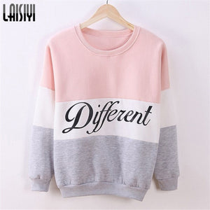 LAISIYI 2019 Autumn winter women hoodies printed letters Different women's casual sweatshirt kawaii sudaderas tracksuit HO1115