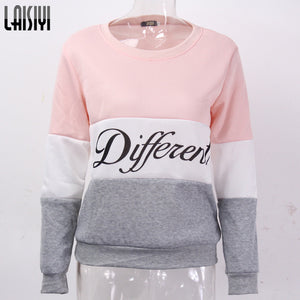 LAISIYI 2019 Autumn winter women hoodies printed letters Different women's casual sweatshirt kawaii sudaderas tracksuit HO1115