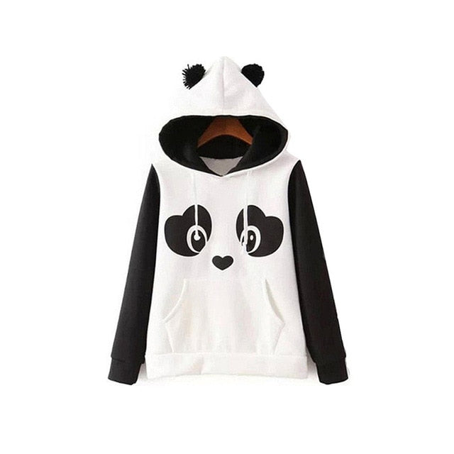 Cute Panda Hoodies Autumn Sweatshirt Women Pullover Female Lovely Panda Print Sweatshirts For Ladies Autumn Hoodies Pull Femme