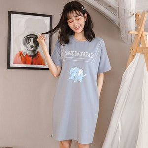 Summer Cute Women Sleepwear M-XXL Nightgowns Home Wear Girls Sleep Lounge Nightgrowns Dress Home Clothing