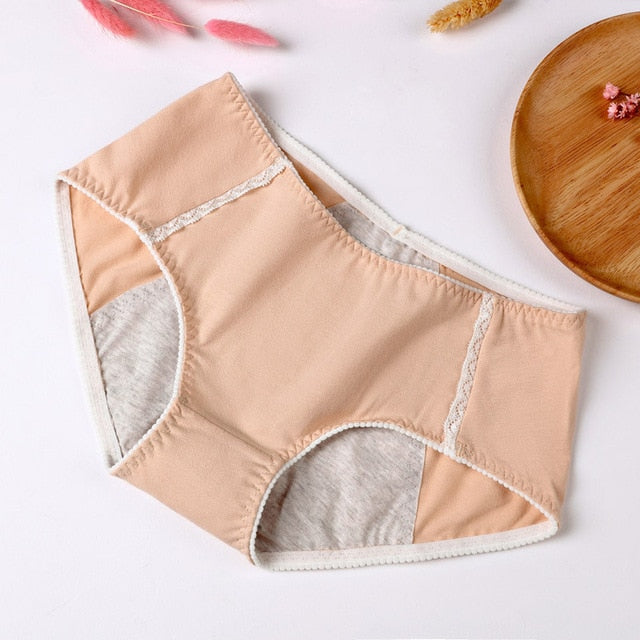 Menstrual period physiological underwear cotton antibacterial girl middle waist menstruation lady physiological briefs