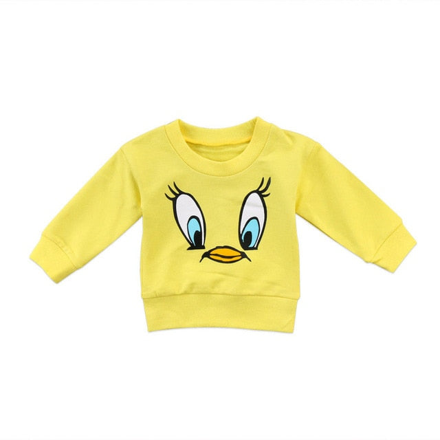 Pudcoco Girl Hoodies Sweet Toddler Kids Baby Girls Casual Cartoon Top T-shirt Sweatshirts 6M-5T